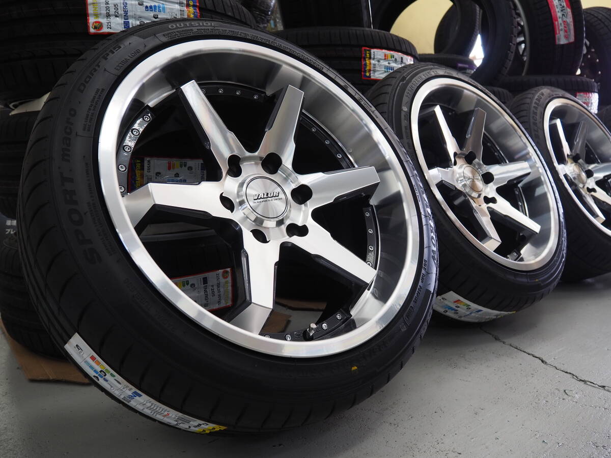 深リム コンケイブ 要オーバーフェンダー VALOR DCR 19inch 6H139.7 9.0J+20 225/45R19 ハイエース拍卖