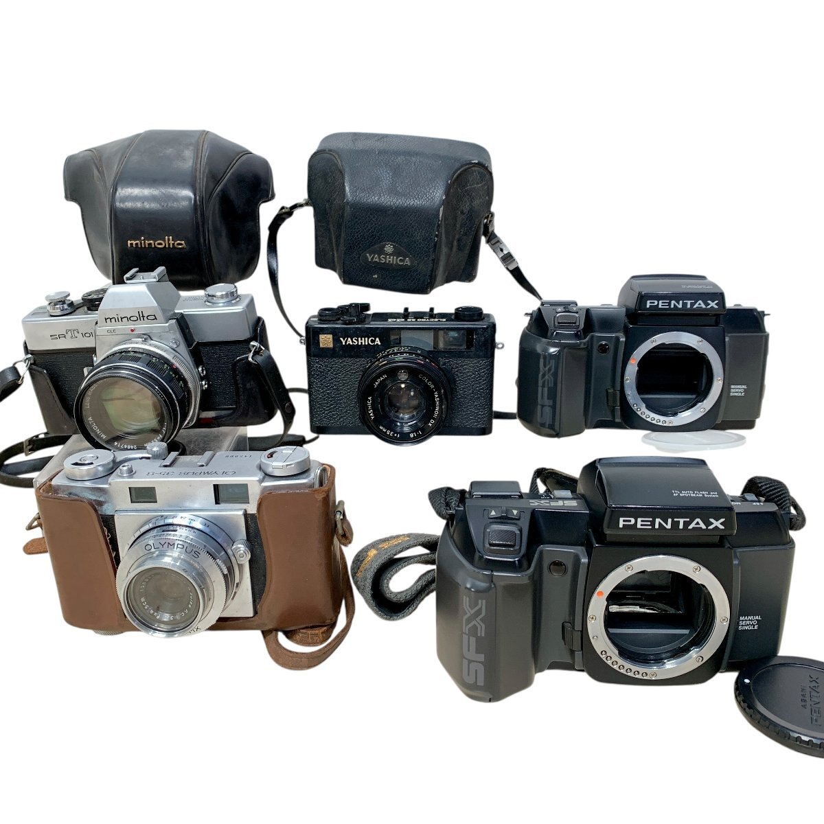 MINOLTA ミノルタ カメラ YASHICA ヤシカ PENTAX ペンタックス OLYMPUS オリンパス おまとめ 動作未確認 ジャンク品 80サイズ 蘇さ(BBY232)拍卖