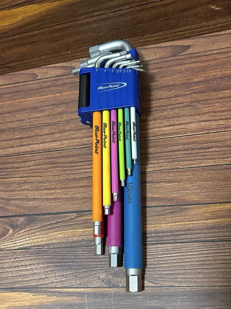 ブルーポイント スナップオン snap-on 【レインボー】六角レンチ 1.5mm〜10mm 9本 専用ホルダー付き拍卖