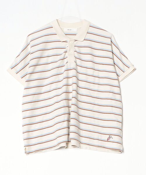 「niko and...」 半袖ポロシャツ LARGE ベージュ レディース拍卖