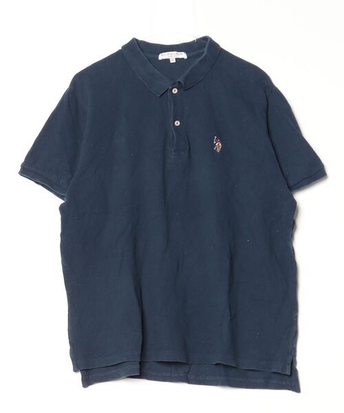「U.S. POLO ASSN.」 半袖ポロシャツ L ネイビー レディース拍卖