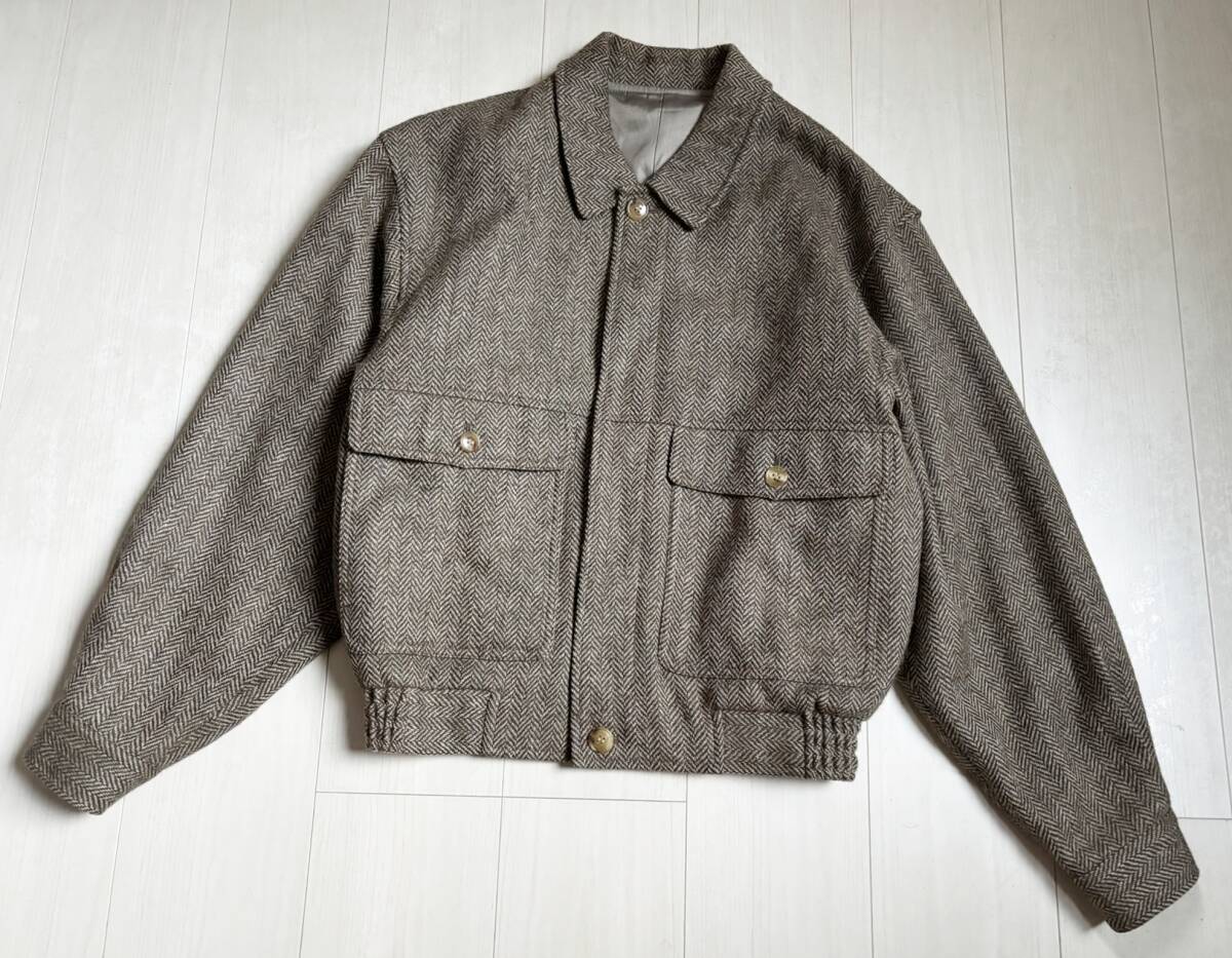 80’S 90’S VINTAGE ビンテージ Christian Dior Sport クリスチャンディオール スポーツ ヘリンボーン ウールボマージャケット ◎0704拍卖
