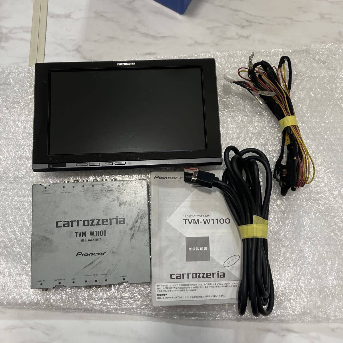カロッツェリア TVMーW1100 11型 ワイドVGAモニター 取説付き 作動確認済み拍卖