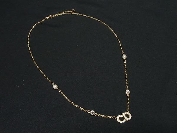 1円 ■極美品■ ChristianDior クリスチャンディオール ヴィンテージ ネックレス ペンダント アクセサリー ゴールド系 HC2579拍卖