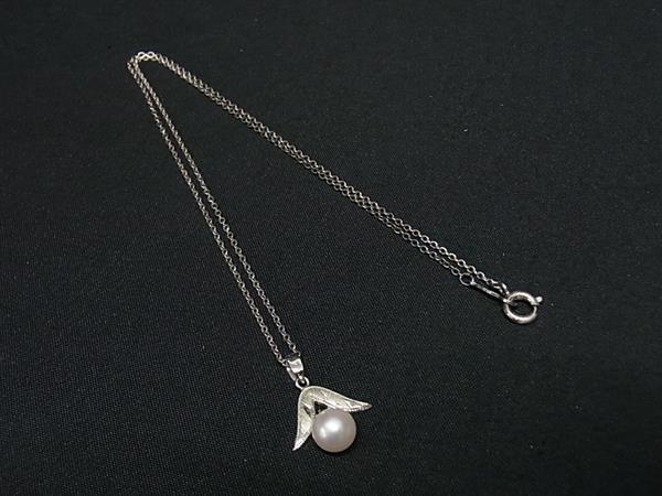 1円 MIKIMOTO ミキモト 本真珠 アコヤ真珠 パール 約6mm SV925 ネックレス ペンダント アクセサリー レディース シルバー系 BU2036拍卖