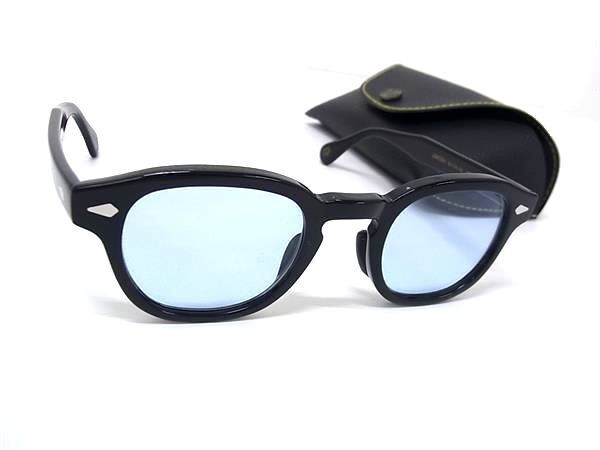 1円 ■美品■ MOSCOT モスコット LEMTOSH 46□24 145 COL.BLACK サングラス メガネ 眼鏡 メンズ レディース ブラック系 FY4144拍卖
