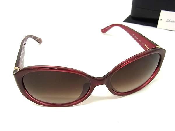 1円 ■極美品■ Salvatore Ferragamo フェラガモ SF683SA サングラス メガネ 眼鏡 レディース メンズ レッド系 FY3711拍卖