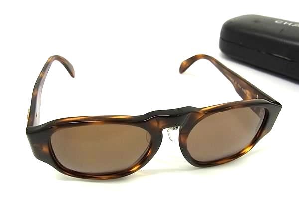 1円 ■美品■ CHANEL シャネル 01452 91235 ココマーク べっ甲調 サングラス メガネ 眼鏡 レディース ブラウン系 FW6543拍卖