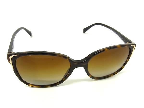 1円 ■美品■ PRADA プラダ SPR010 55□17 2AU-6E1 140 2P べっ甲調 サングラス メガネ 眼鏡 めがね メンズ レディース ブラウン系 FZ5548拍卖