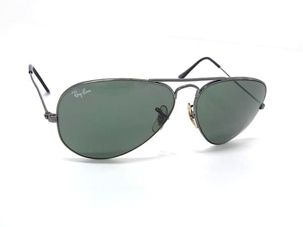 1円 Ray-Ban レイバン B&L ヴィンテージ USA アビエーター サングラス メガネ 眼鏡 メンズ レディース ブラック系× GB5844拍卖