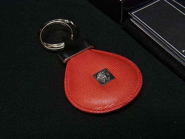 1円 ■美品■ GIANNI VERSACE ジャンニ ヴェルサーチ メデューサ キーホルダー キーリング キーチャーム バッグチャーム レッド系 BQ6261拍卖