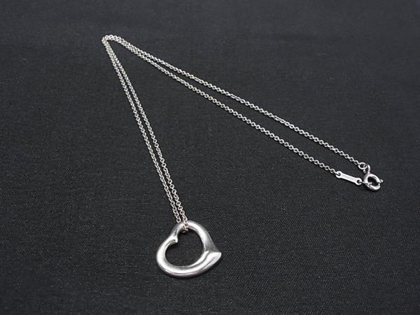 1円 TIFFANY&Co ティファニー エルサペレッティ オープンハート SV925 ネックレス ペンダント アクセサリー シルバー系 FY3436拍卖