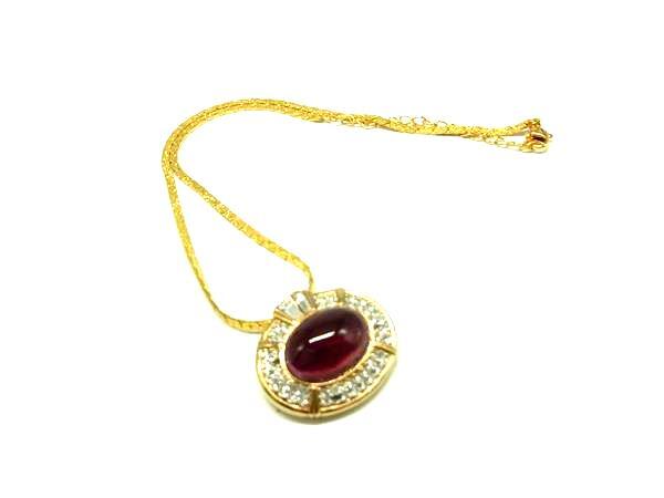 ■美品■ NINA RICCI ニナリッチ ラインストーン ネックレス ペンダント アクセサリー レディース ゴールド系 DP3955拍卖