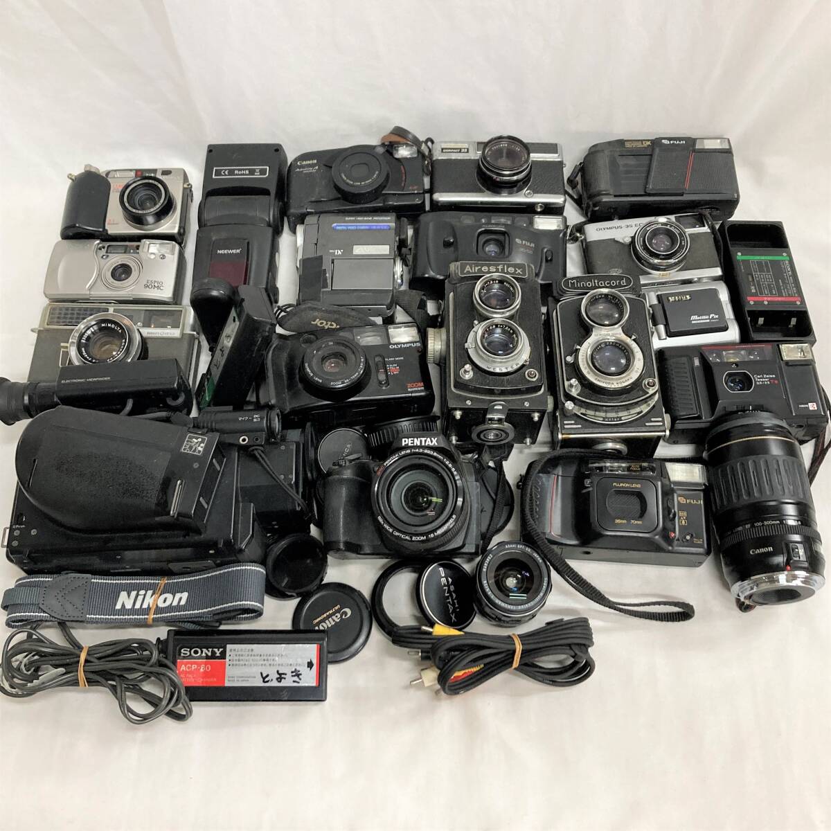 【G5】カメラまとめ ジャンク Nikon ニコン Canon キヤノン SONY ソニー レンズ 二眼 一眼レフ コンパクト フィルム 大量 セット 現状品拍卖