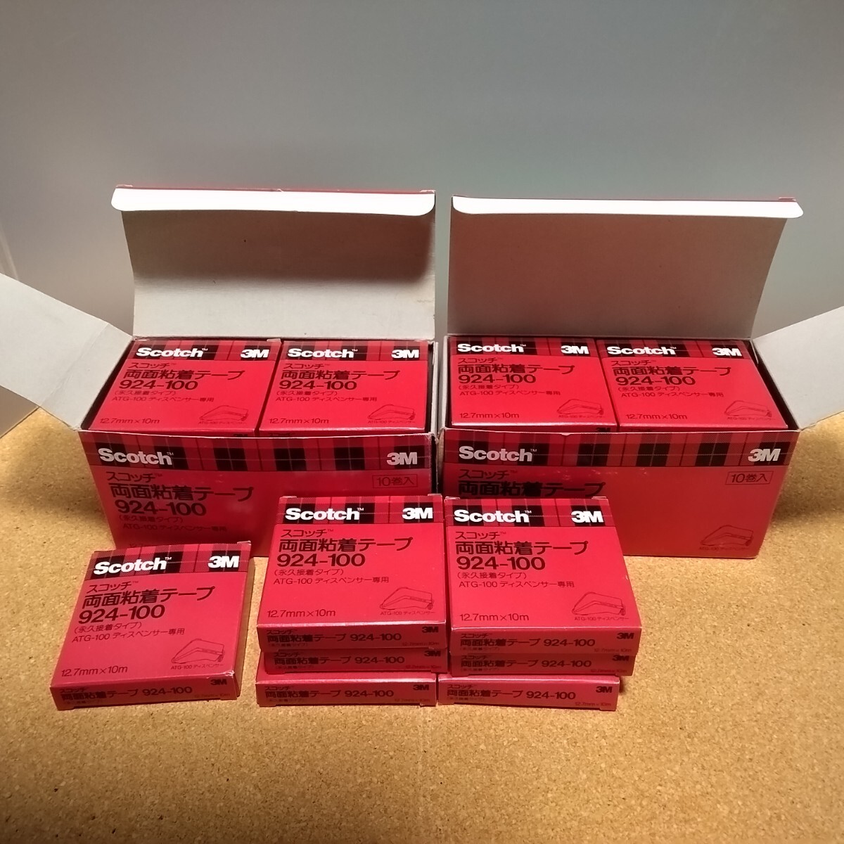 ☆Scotch 両面粘着テープ 924-100 12,7mm×10m 未使用品☆拍卖