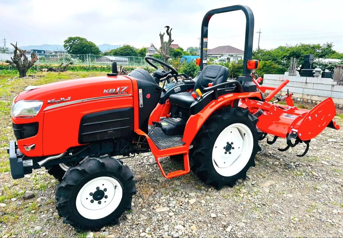 ★KUBOTA クボタトラクターKB 17★ 17馬力★クボタロータリー付き★時間297 h★ 自動水平 ★ PTO ★パワステ★埼玉県拍卖
