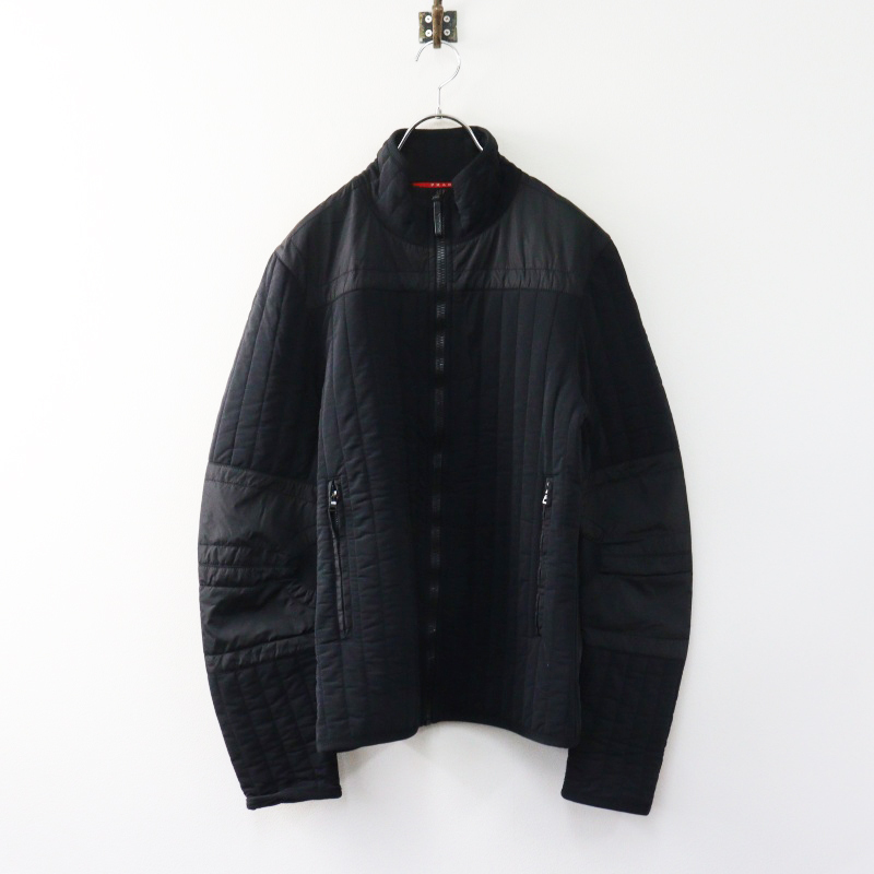 Archive 2007 PRADA puffer jacket S black┃プラダ 中綿 腕切替 パファージャケット ブラック【2400015060804】拍卖