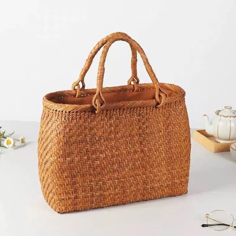 新入荷★職人手作り良品★山葡萄かごバッグ 手編み山葡萄籠バッグ バスケット籐かご 自然の良品拍卖