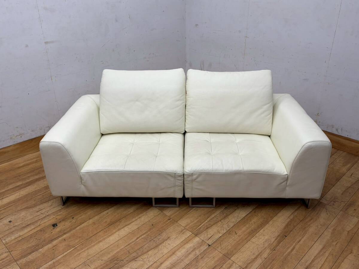 T8627☆美品☆IDC大塚家具☆L/S Comfort-11☆L/Sコンフォート11☆本革☆レザー☆2PSOFA拍卖