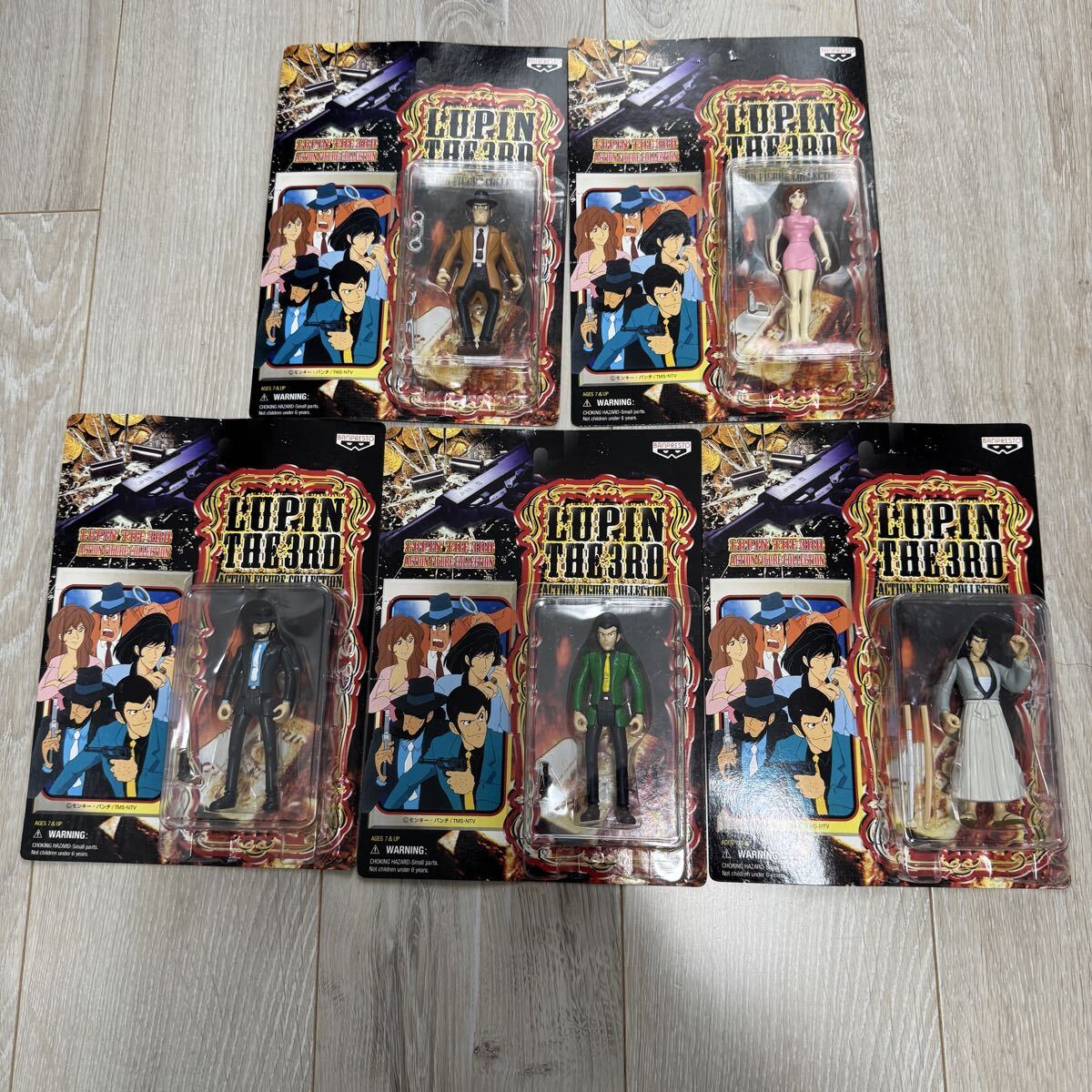 未開封 バンプレスト ルパン三世 ACTION FIGURE COLLECTION 全5種 コンプリート 峰不二子 次元 五ェ門 銭形警部 アクションフィギュア拍卖