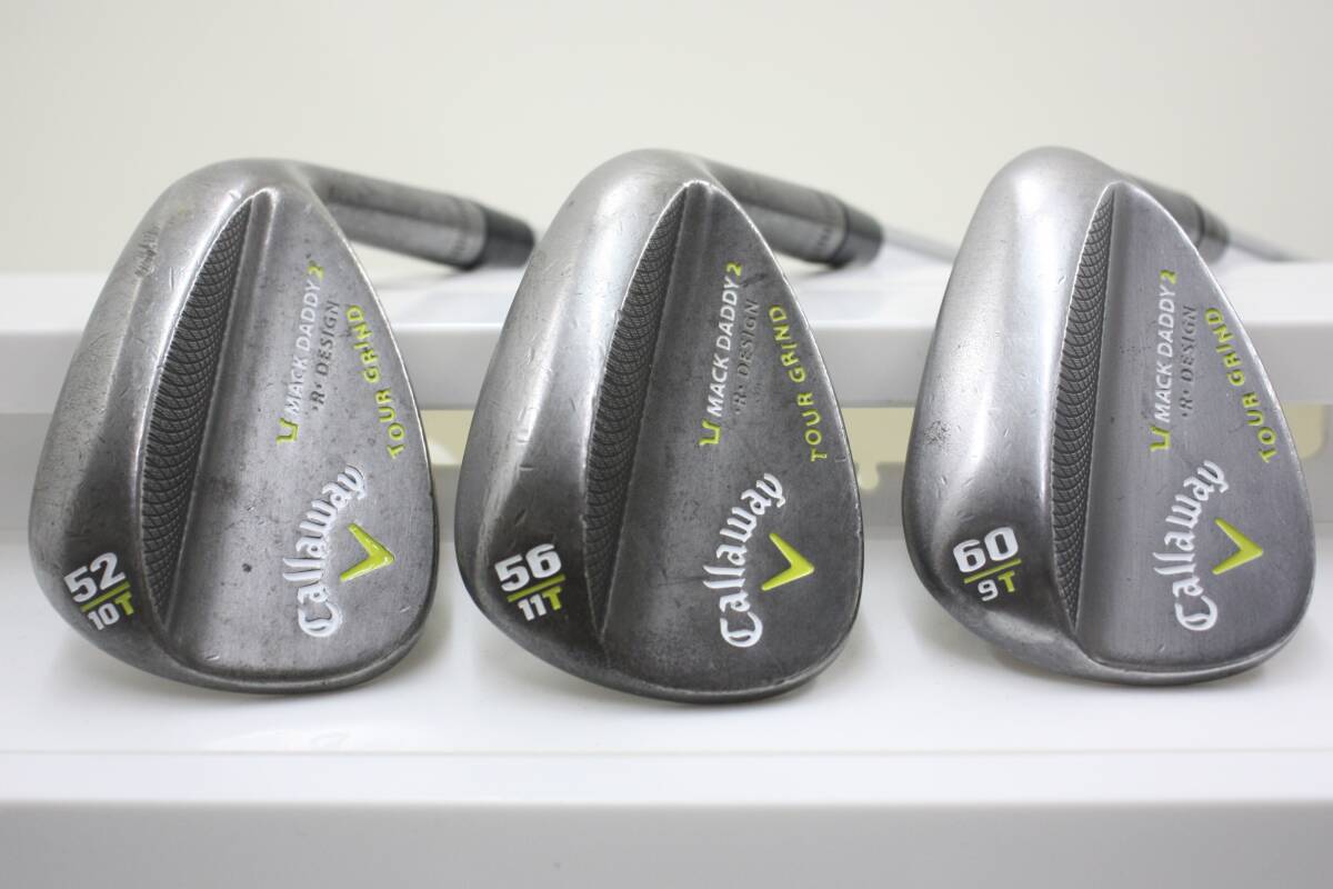ゴルフクラブ まとめ売り CALLAWAY MACK DADDY 2 ・R・DESIGN TOUR GRIND FORGED ウェッジ 3本 52° 56° 60° キャロウェイ 中古 現状品拍卖