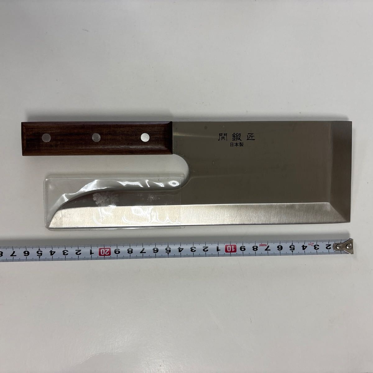関鍛匠 日本製 麺切り包丁 そば包丁 刃渡り約20cm 木製ハンドル 林刃物拍卖