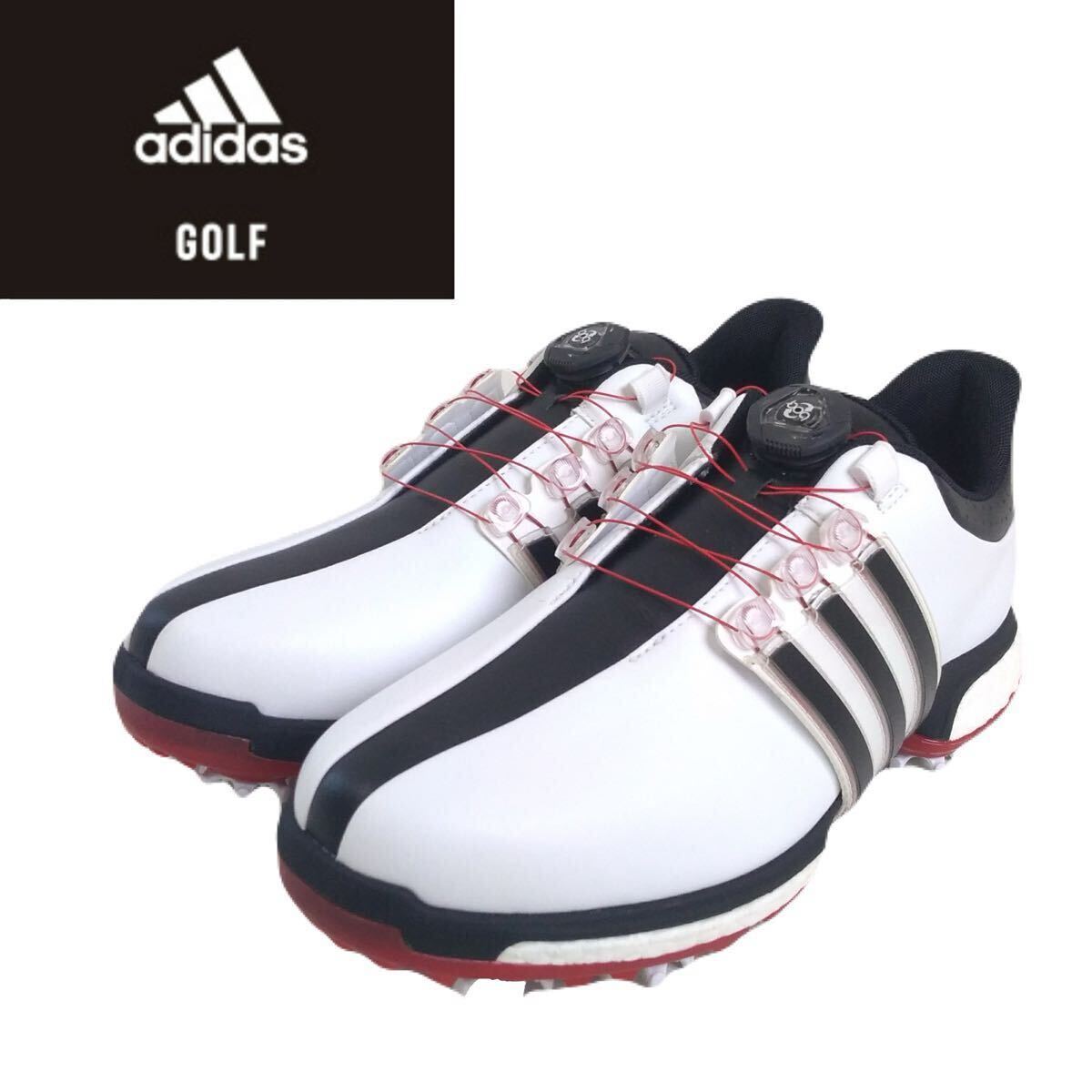 新品未使用 最高級 adidas golf TOUR360 boost BOA ゴルフシューズ ゴルフスパイク メンズ 25.0cm アディダス ゴルフウェア 白 ボア2607239拍卖