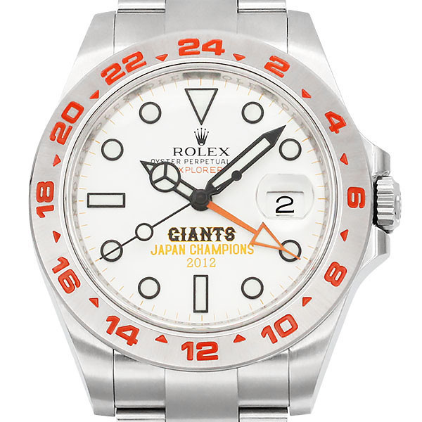 ロレックス ROLEX エクスプローラーII 216570 読売ジャイアンツ 88本限定 ホワイト文字盤 SS 42mm 自動巻き メンズ腕時計 GMT 希少モデル拍卖