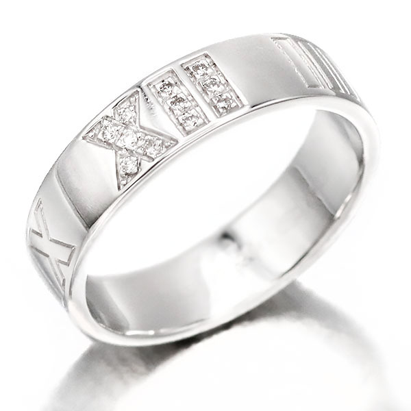 ティファニー TIFFANY&Co. アトラス ATLAS ダイヤモンド リング K18WG 12.5号 4.6g レディース 中古 ホワイトゴールド 750 18金 指輪拍卖