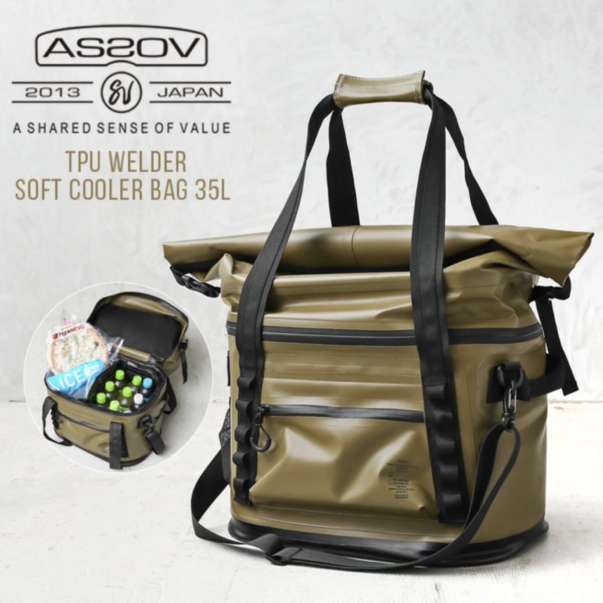 AS2OV アッソブ 422200 TPU WELDER SOFT COOLER BAG 35L ソフトクーラーバッグ 保冷バッグクーラーボックス拍卖