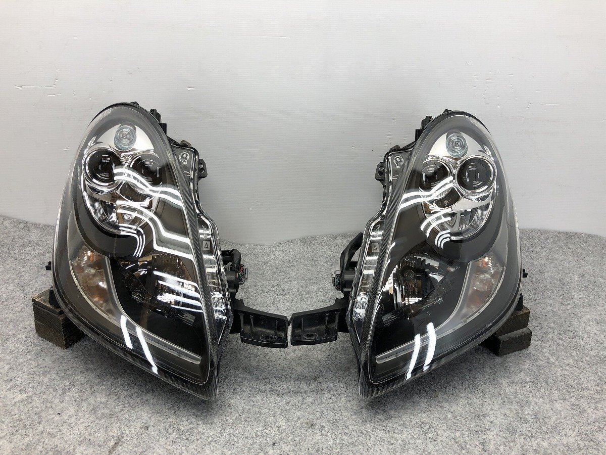 レンズ超美品 アイミーブ HA3W インナーマットブラック塗装 純正ヘッドライト T2138拍卖