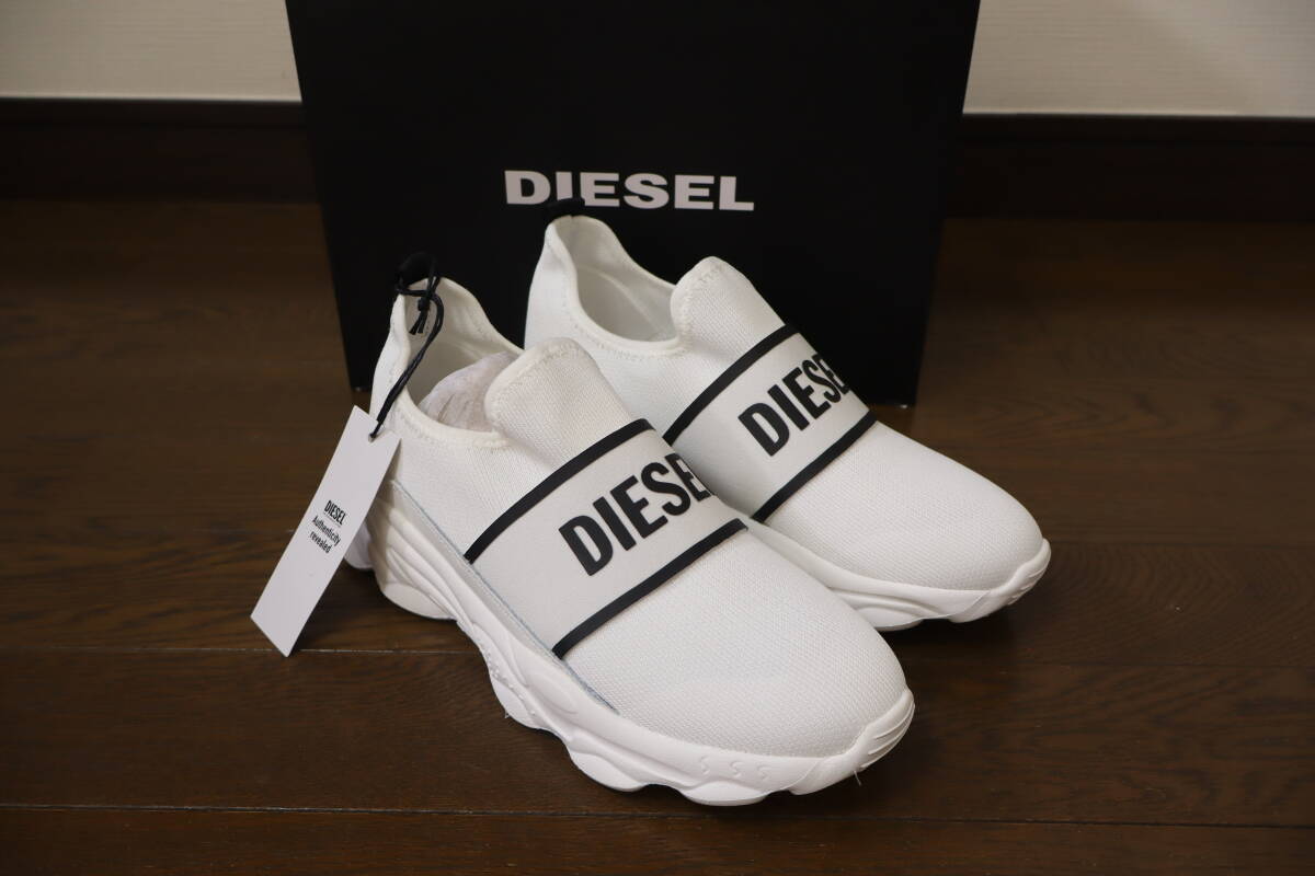 ☆DIESEL/ディーゼル☆未使用 レディース BY0542 P3156 ロゴプリント ローカットスニーカーサイズ:24.5 cm 軽量スニーカー拍卖