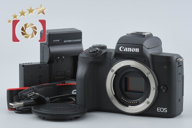 【中古】Canon キヤノン EOS Kiss M ブラック ミラーレス一眼カメラ シャッター回数僅少拍卖