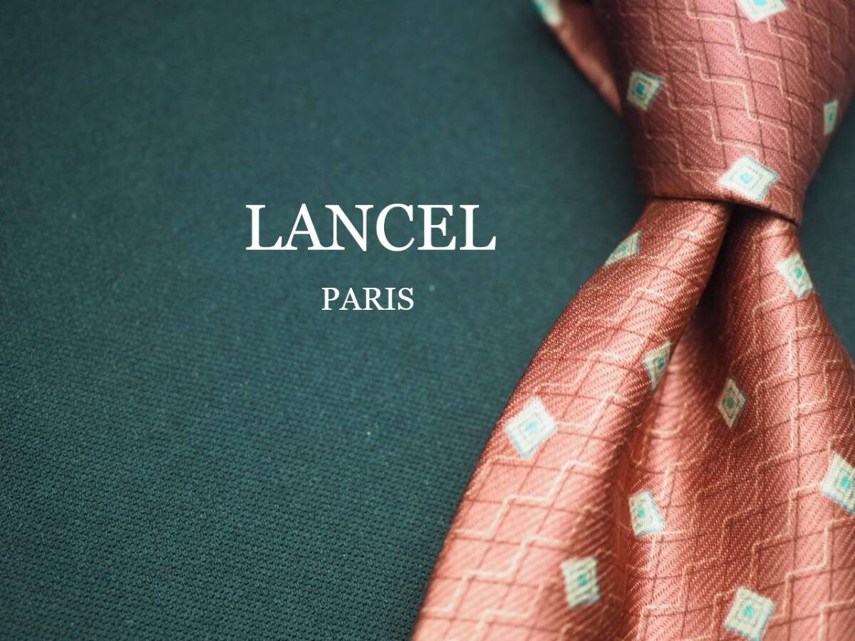 未使用品【LANCEL ランセル】 J 2566 日本製 SILK ブランド ネクタイ 古着 良品 転売 仕入拍卖