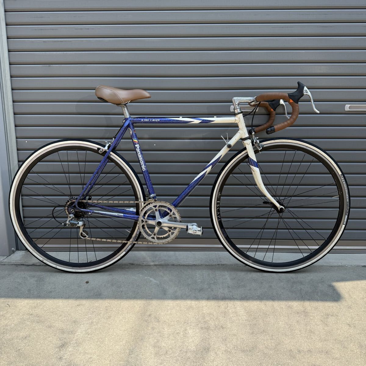 【希少塗装】1989年 Panasonic クロモリ ロードバイク レストア済み 700C SHIMANO 105 ヴィンテージ パナモリ 売り切り拍卖