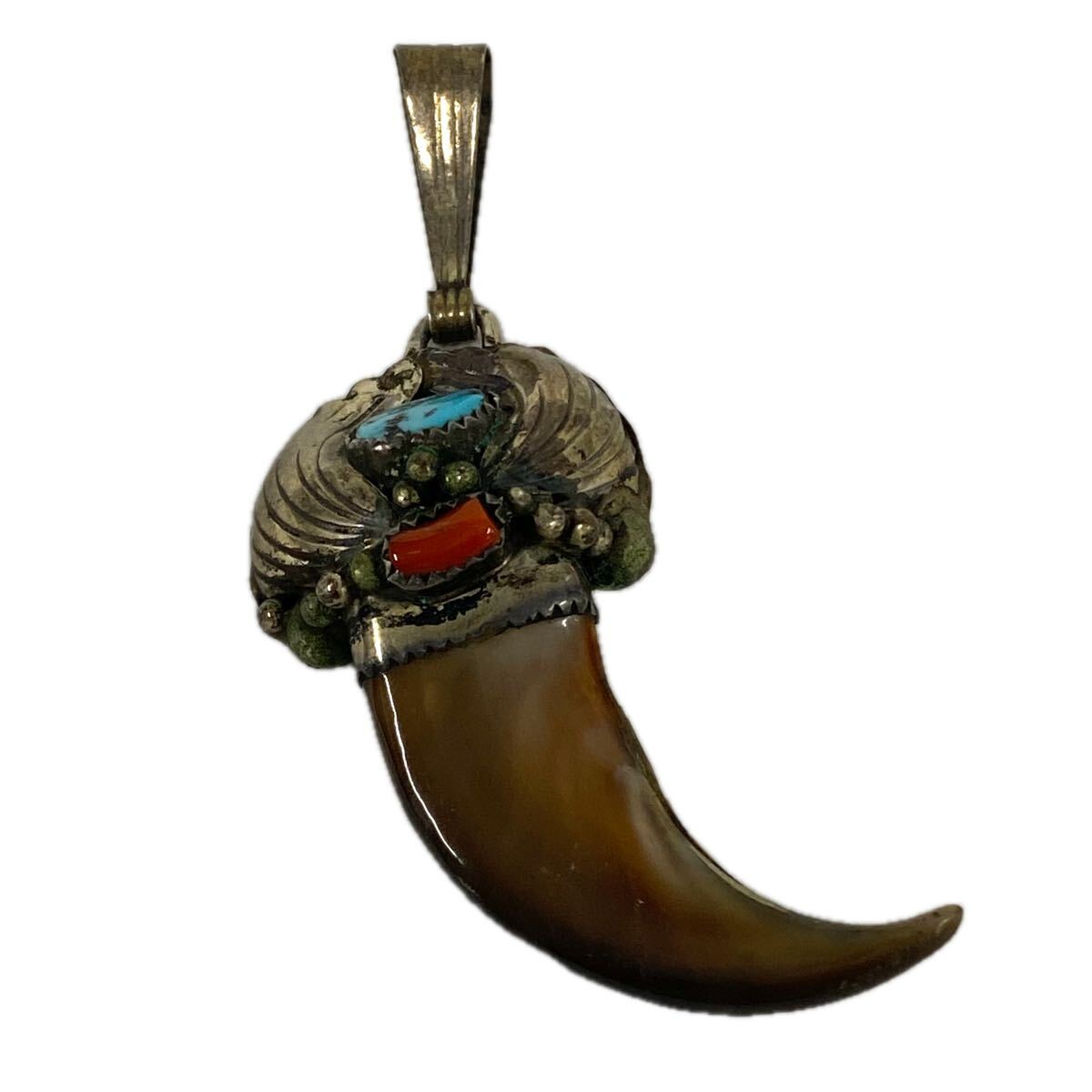 ナバホ ペンダント トップ デザイン シルバー チャーム ヘッド インディアンジュエリー アクセサリーNAVAJO 現状品 カ4拍卖