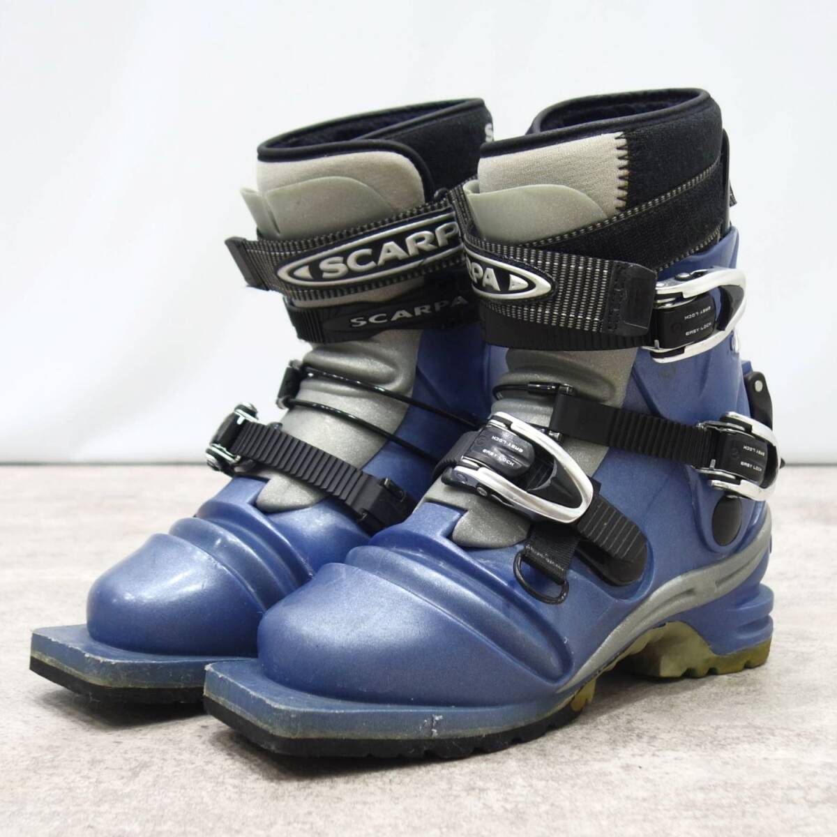 スカルパ SCARPA テレマーク スキー ブーツ T2 75mm 3pin 3ピン 23.5cm ブルー cd07dr-rk26y13473拍卖