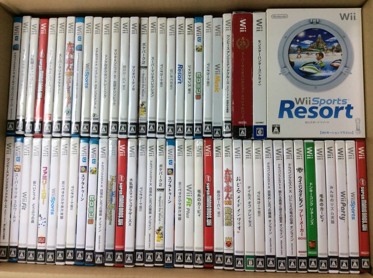 【GC706/120/0】ジャンク★Wiiソフト★まとめ/Wiiスポーツ リゾート/マリオコレクション/スマブラ/テイルズ/星のカービィ/ポケパーク2/他拍卖