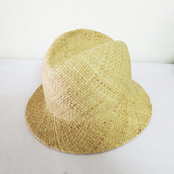 *美品 ISSEY MIYAKE イッセイミヤケ ストロー ハット 麦わら 中折れ パナマ デザイン 天然草 ベージュ*送料込拍卖