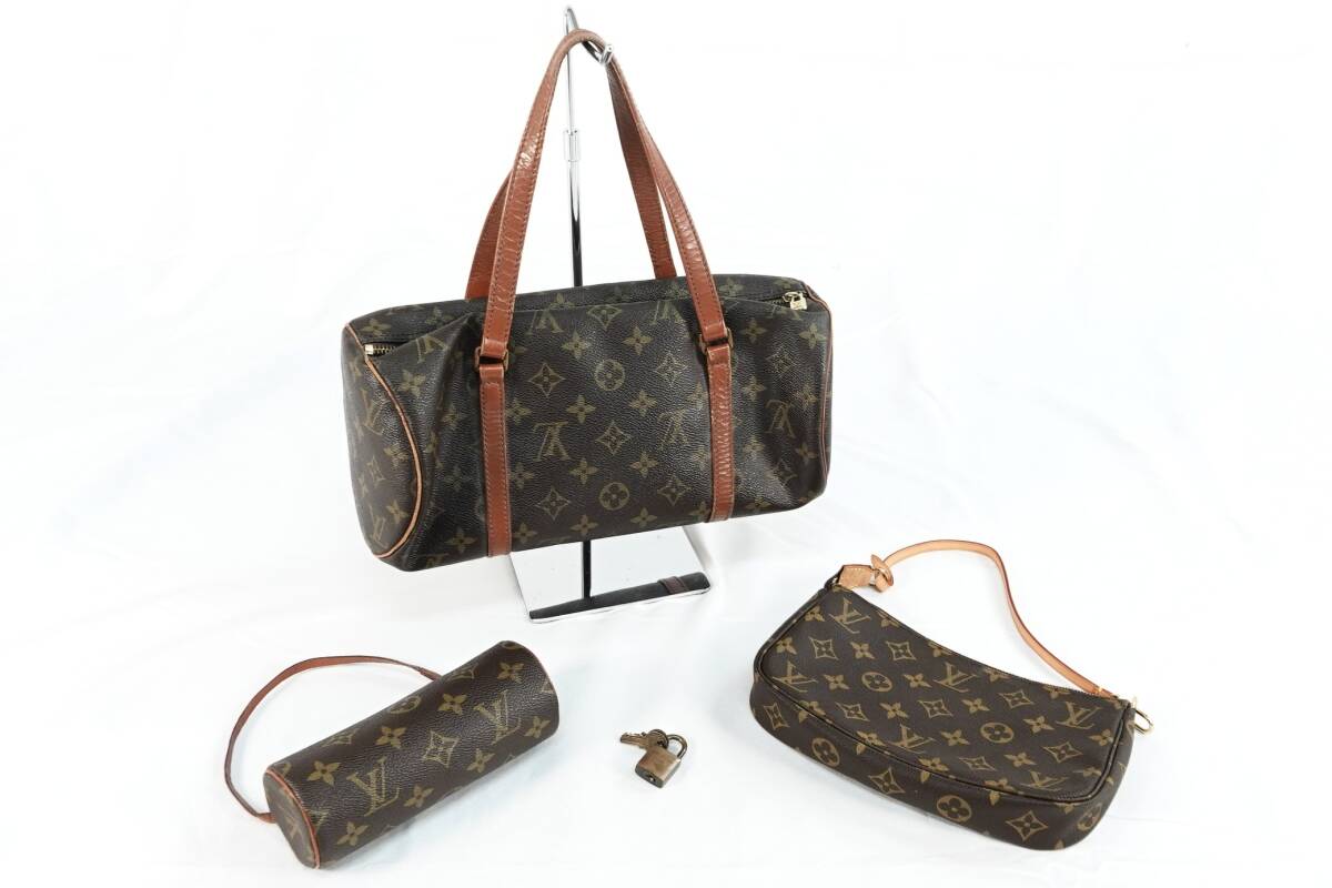 Louis Vuitton バッグ ポーチ 2点セット ルイヴィトン モノグラム パピヨン30 ポシェット・アクセソワール ブランド ファッション拍卖