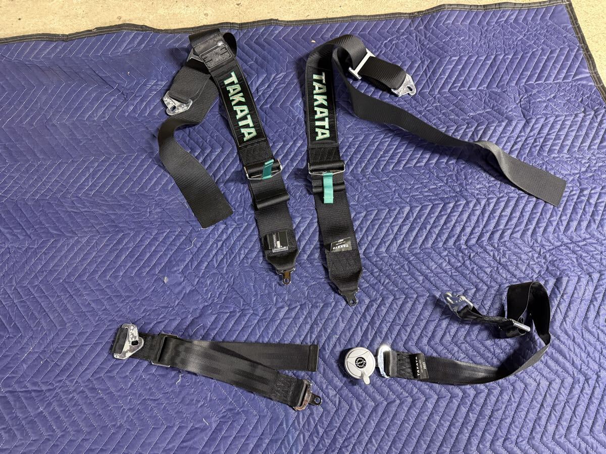 【美品】タカタ 4点 ハーネス 黒 ブラック 4点式シートベルト TAKATA SCHROTH RACING FIA拍卖