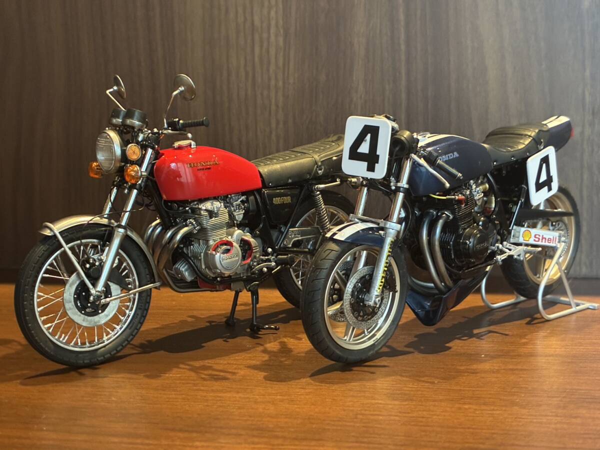 【完成品】1/12 HONDA CB400FOUR & CB400FOURレース仕様(足回りNSR250)拍卖