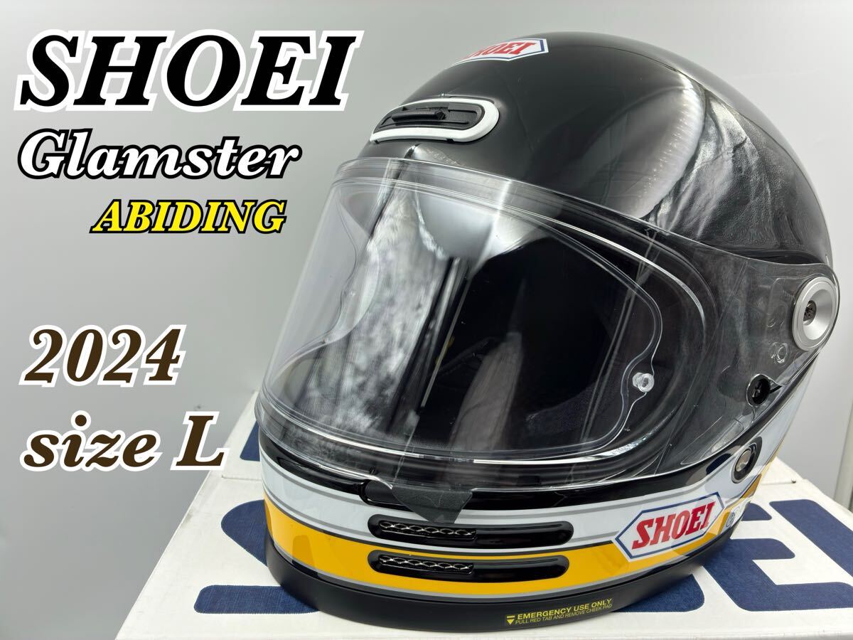 お盆値引き!送料込み! SHOEI ショウエイ Glamster グラムスター アバイディング 製造2024サイズL拍卖