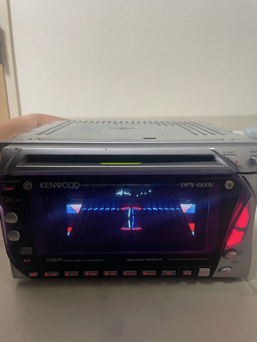 一応動作確認済 稀少 当時物 ケンウッド KENWOOD DPX-4100V CD カセット 2DIN ハチマル 高速有鉛 GX81 AE92 EP82 PY32 PS13 GX71 MD 旧車拍卖