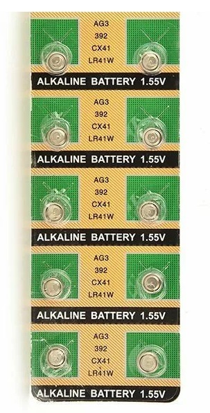 ◆ボタン電池 10個 LR41(192, RW87, V3GA, L736, GP192, G3A)/1.55V拍卖