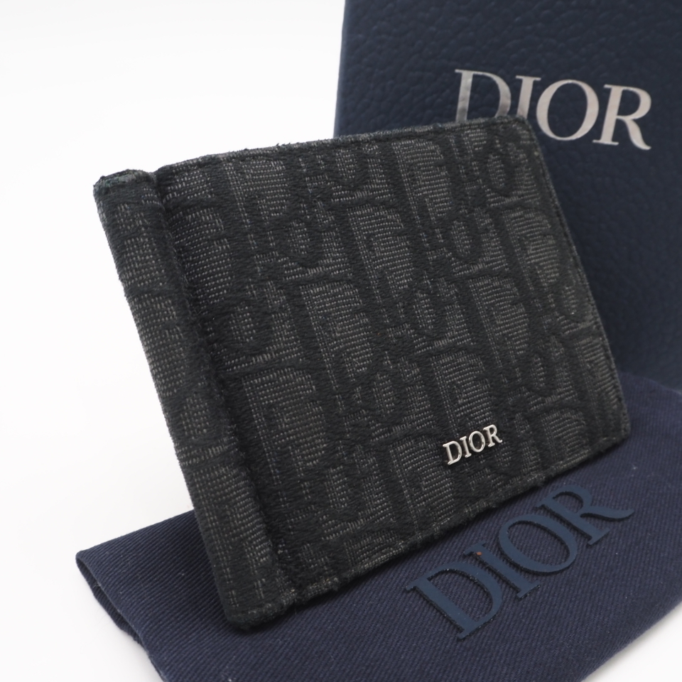 ★3日以内返品可★ Dior ディオール オブリーク ジャガード マネークリップ付きウォレット 2ESBH069YSE拍卖