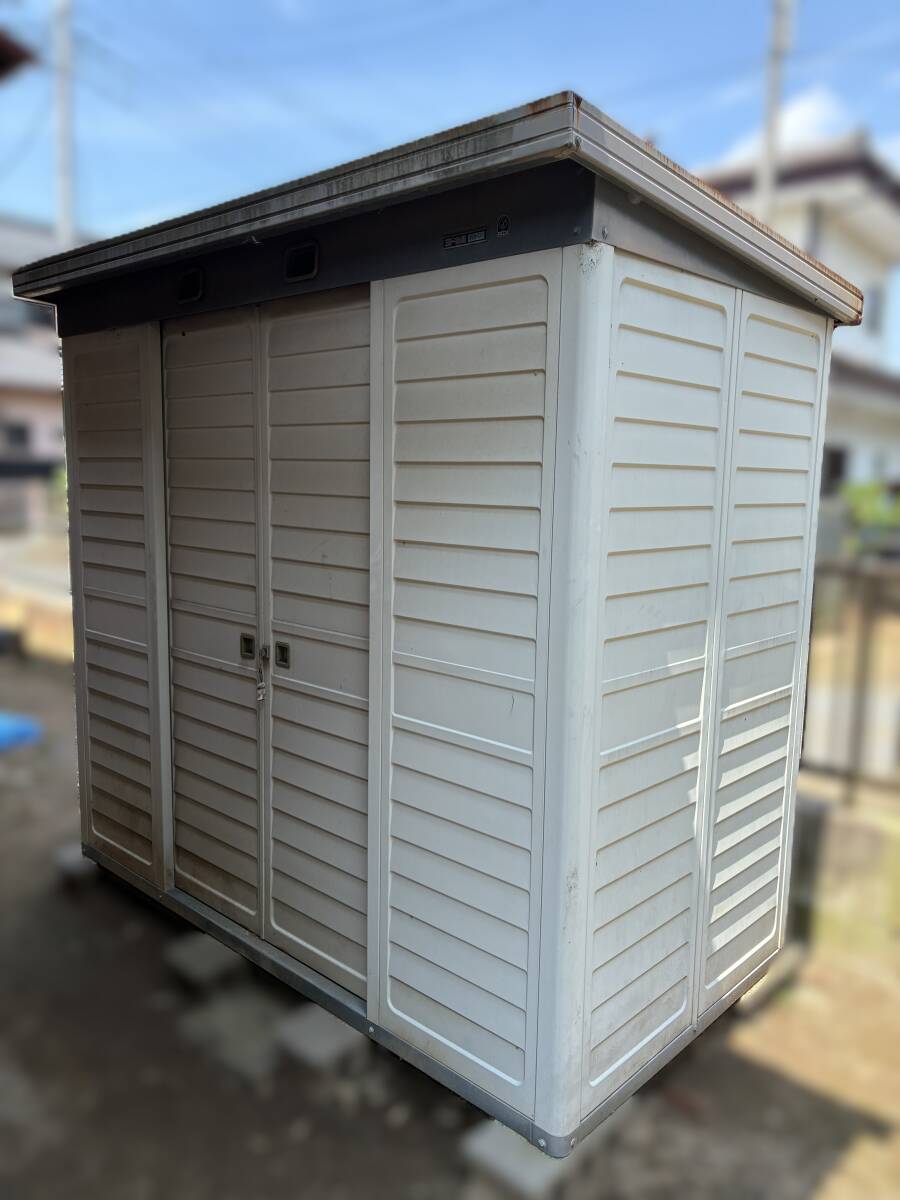 【鍵有り・棚付き・解体済み・引取限定】ヨド物置 あぜくら(幅221cm×奥行116cm×高さ208cm)_K26008-t0001拍卖