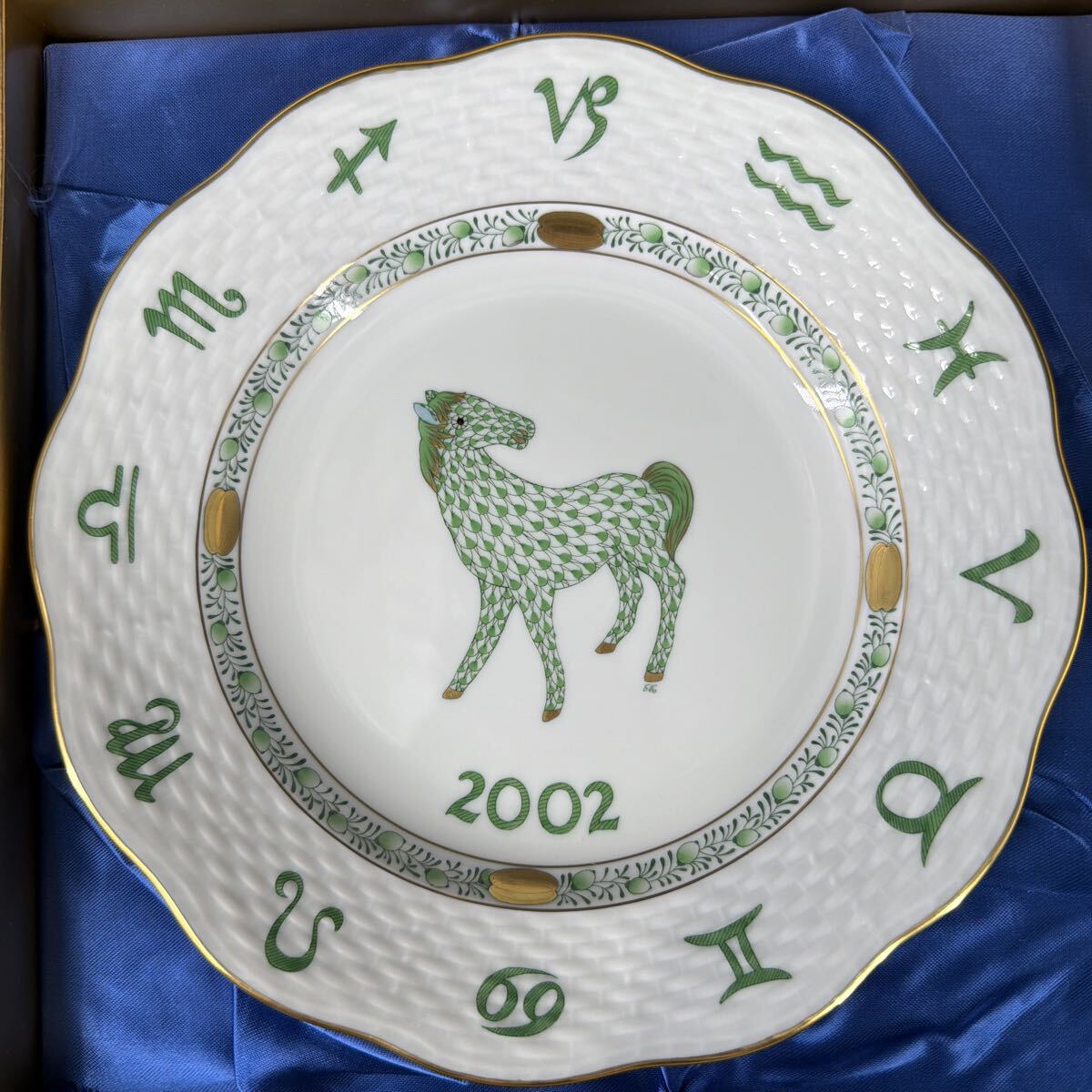 727S002 【食器】ヘレンド プレート ZODIAC PLATE 飾り皿 HEREND拍卖