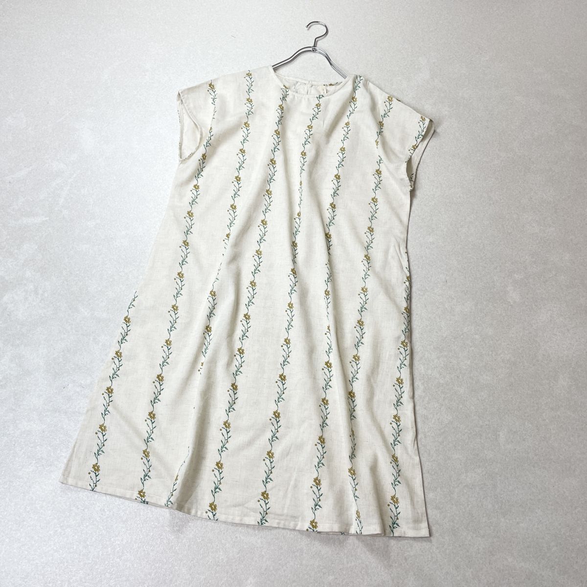 ♪ 新品 kotikoti ノンノ 花柄刺繍 リネンブレンド ワンピース拍卖