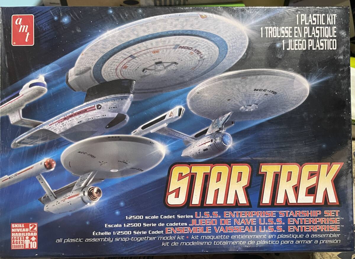 AMT 1/2500 プラモデル スタートレック エンタープライズ(3機セット)拍卖